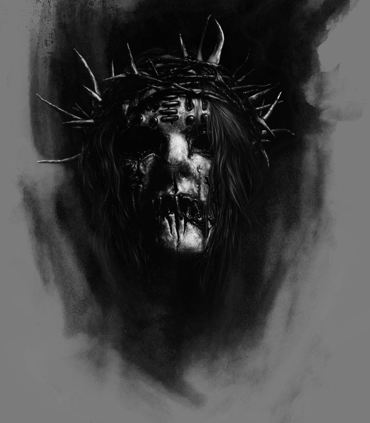 Retratosombrio De Joey Jordison Como Papel De Parede Para Computador Ou Celular. Papel de Parede
