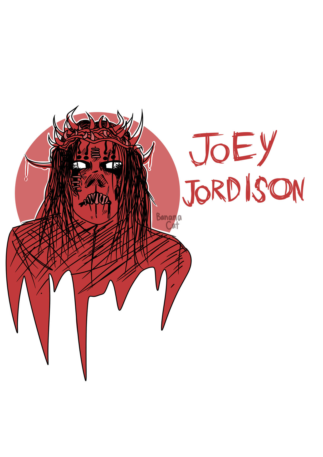 Ritratto Rosso Di Joey Jordison Sfondo