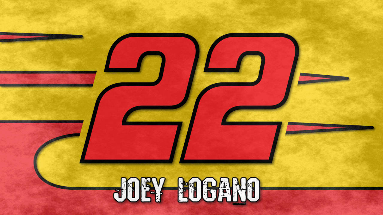 Joey Logano in his iconic NASCAR number 22.- Wallpaper