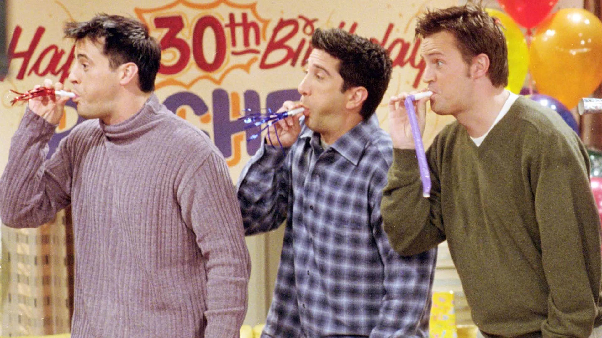 Joey, Ross, And Chandler Friends Tv Show Wallpaper