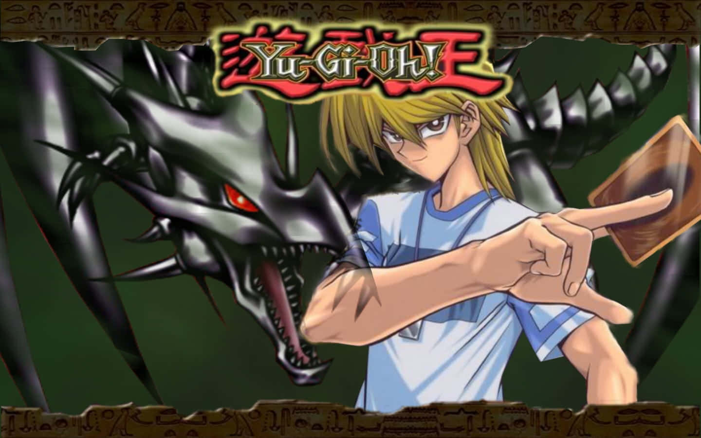 Joey Wheeler, a beloved character from the Yu-Gi-Oh! series, striking a confident pose. Wallpaper