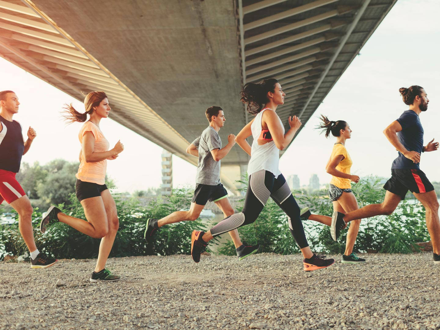Udøv jogging sammen med dine jævnaldrende. Wallpaper