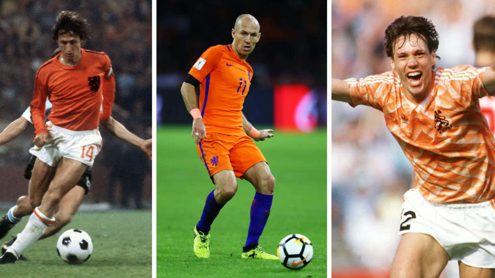 Johanncryuff, Arjen Robben, Marco Van Basten Sono Nomi Leggendari Nel Mondo Del Calcio. Sfondo