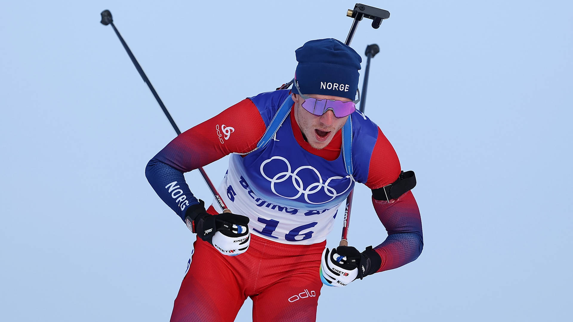 Johannes Thingnes Boe Biathlon 2022 Olympic Games Wallpaper
