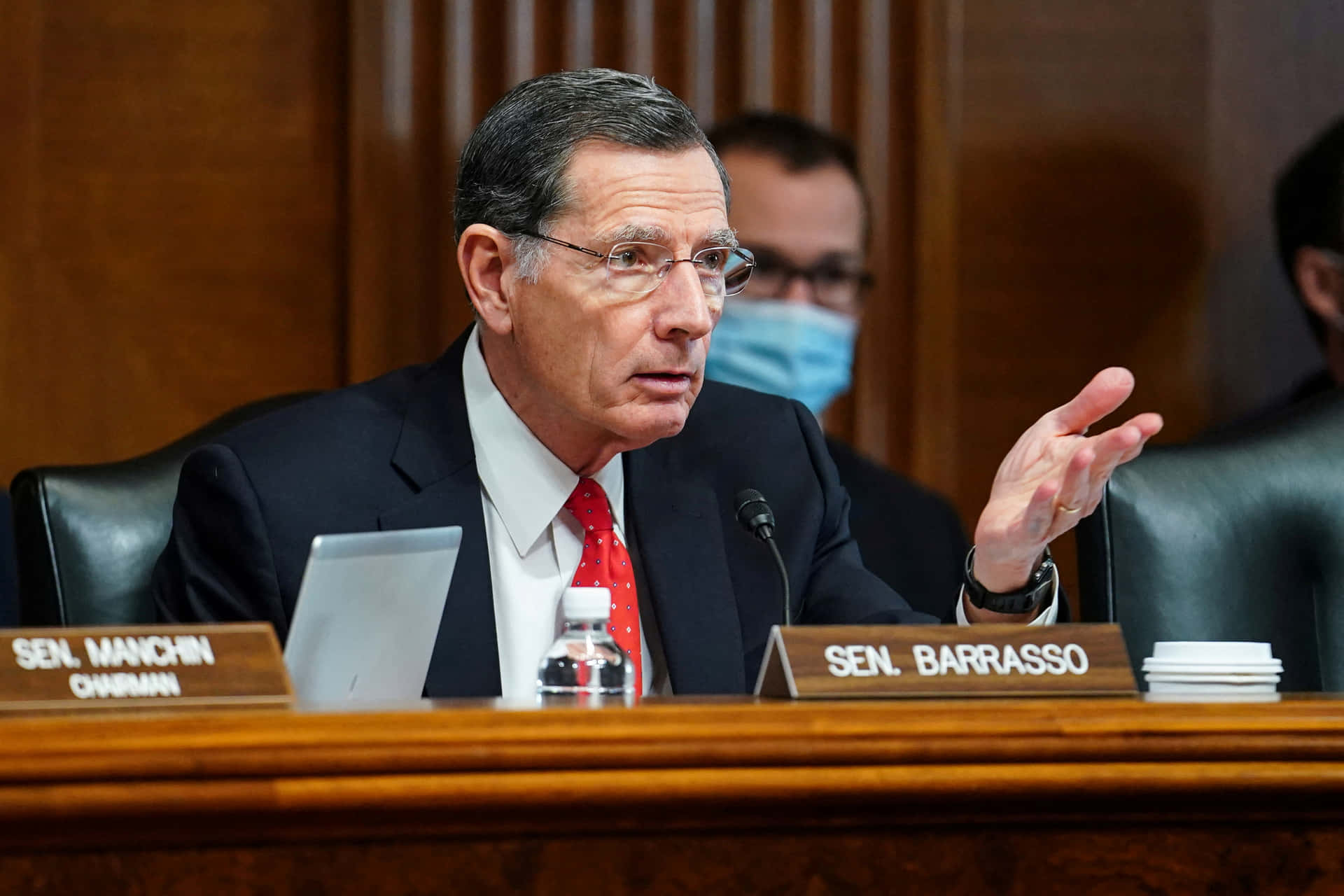 John Barrasso Pictured With Name Plate Wallpaper