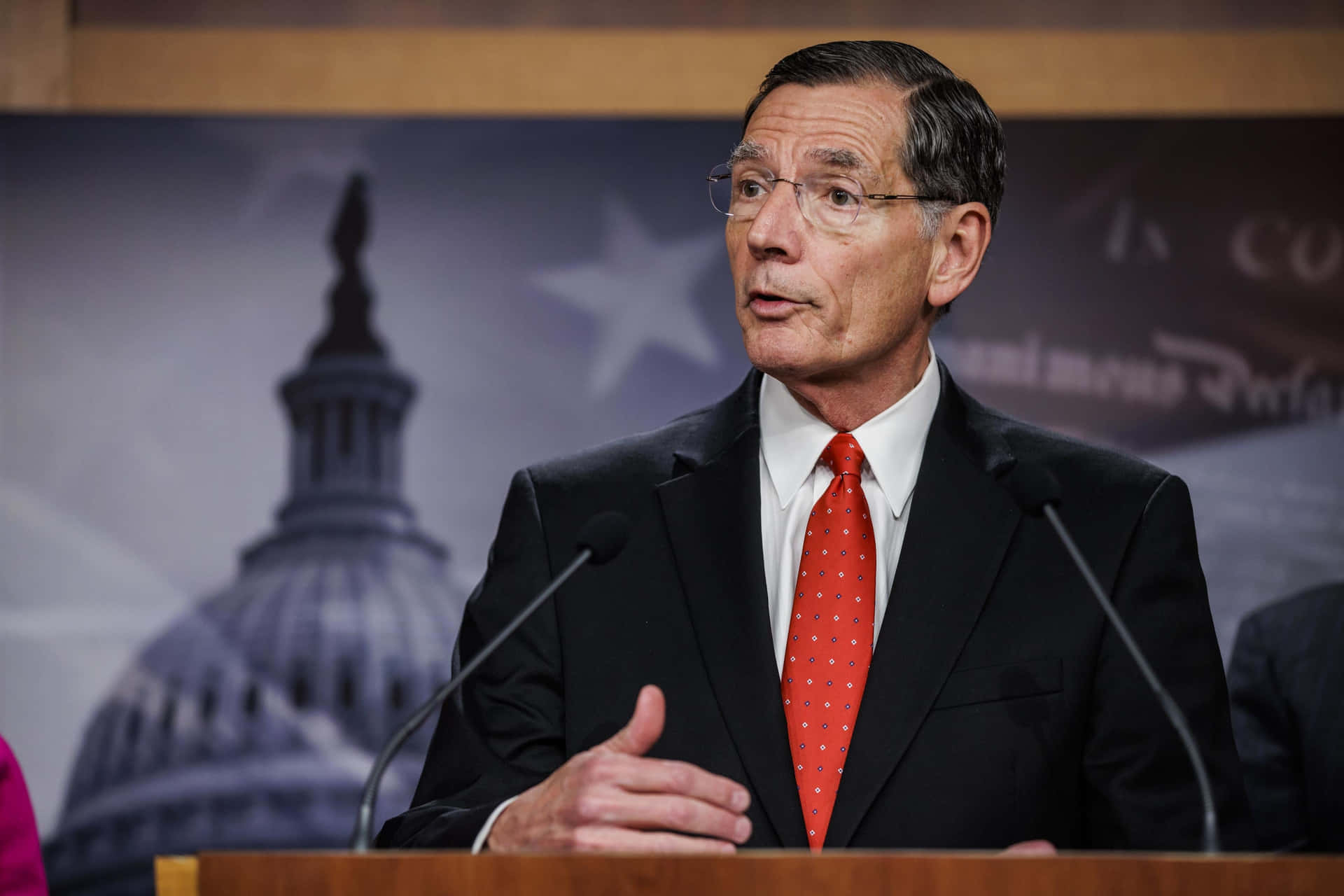 John Barrasso With Capitol Background Wallpaper