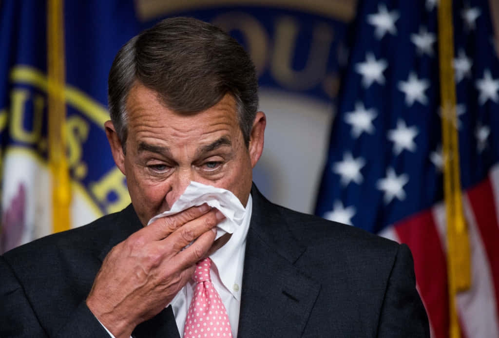 John Boehner Blowing His Nose Wallpaper