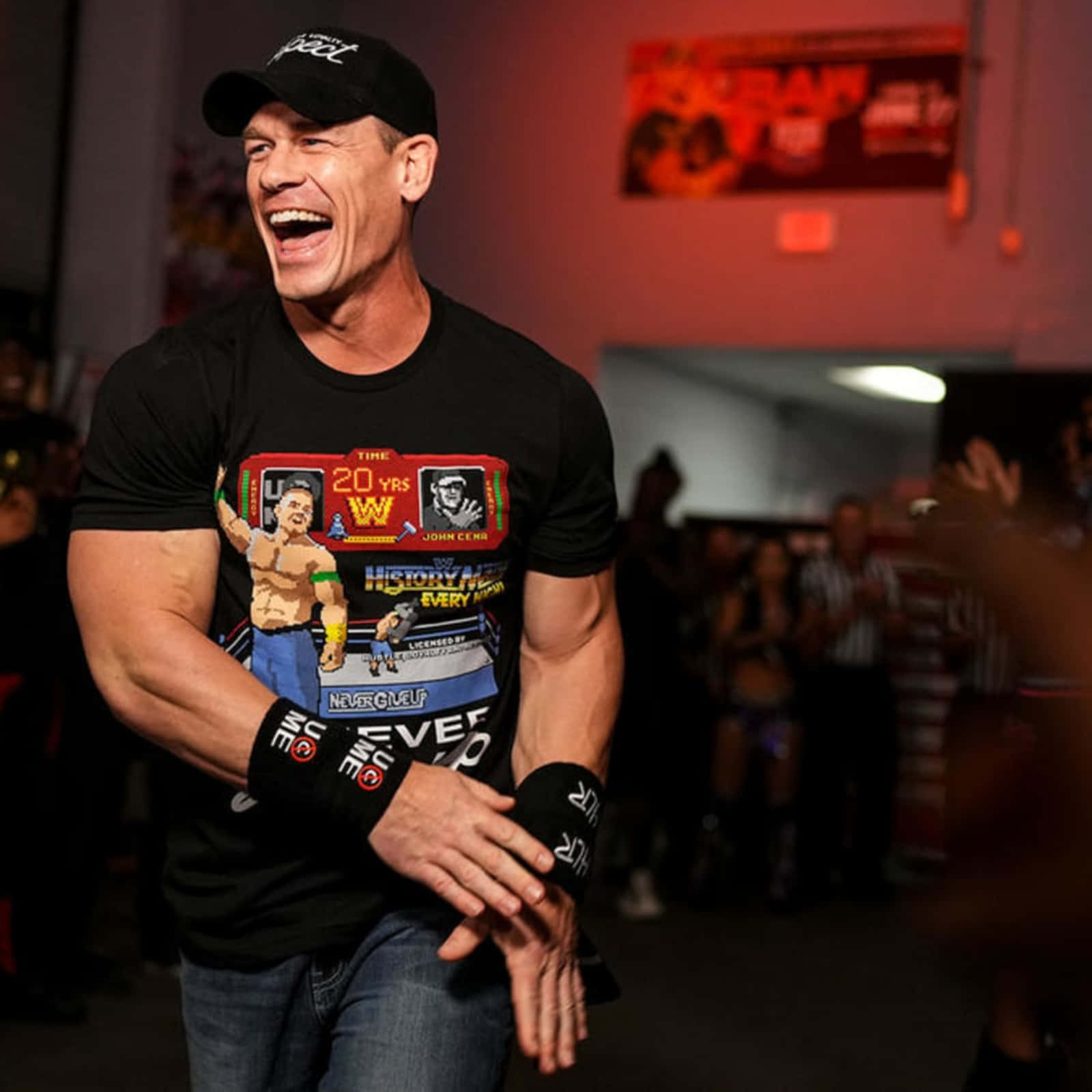 John Cena posing in a powerful stance
