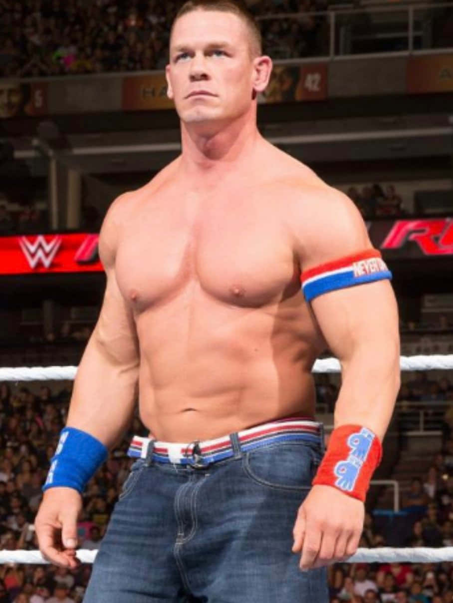 John Cena posing in the ring with confidence