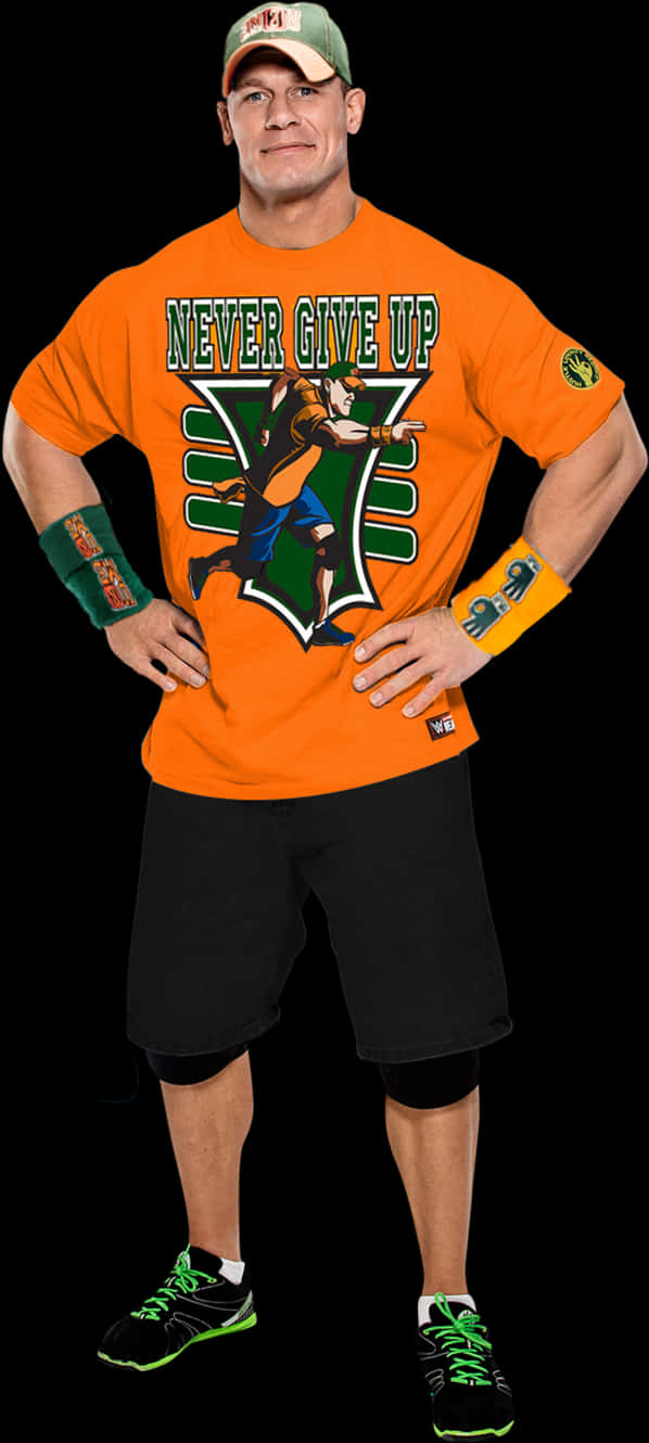 John Cena Never Give Up Outfit PNG
