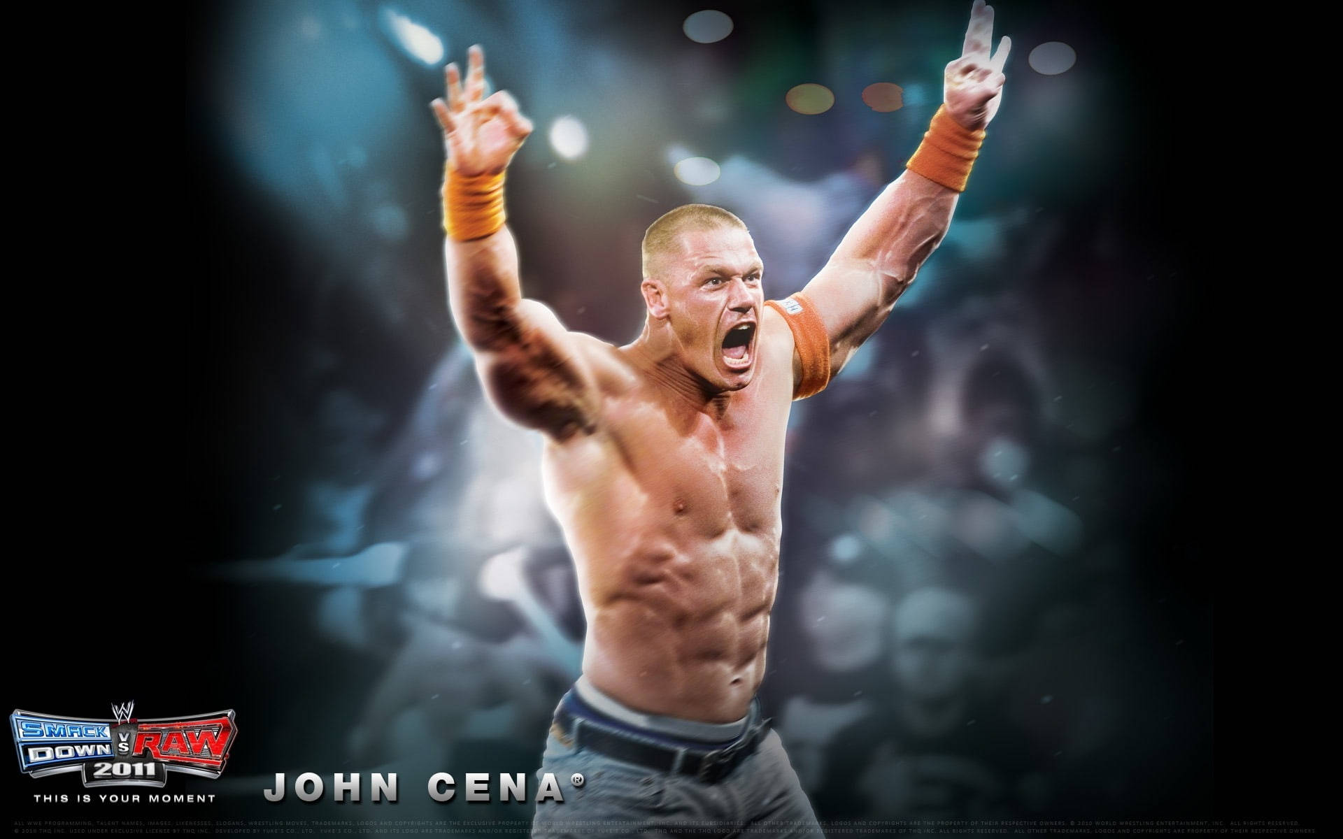 John Cena Smackdown Gegen Raw Wallpaper