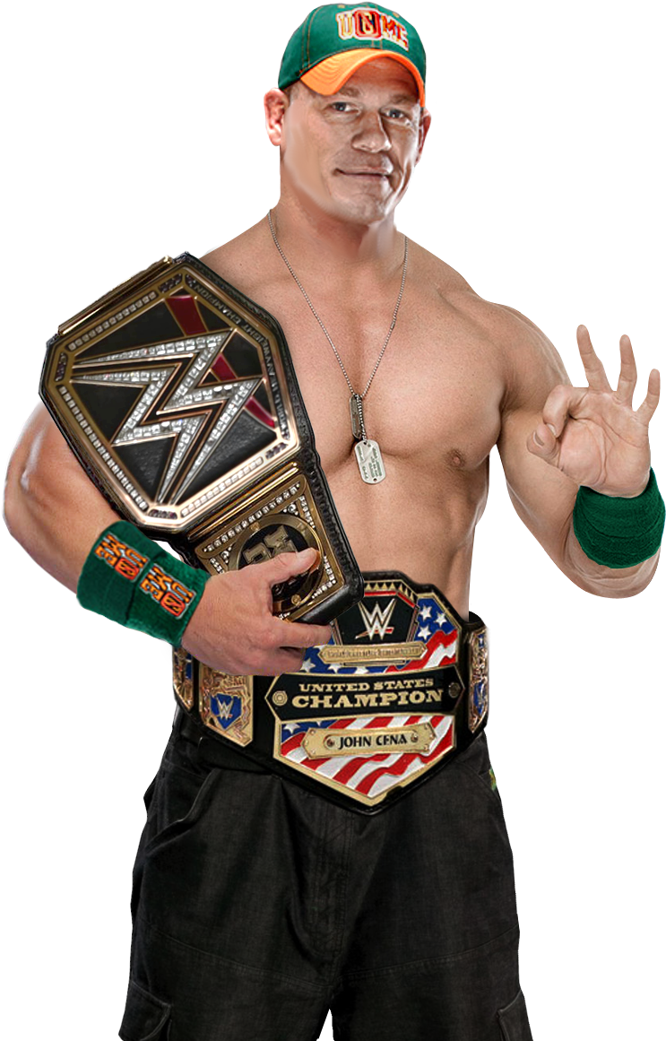 John Cena W W E Champion Pose PNG