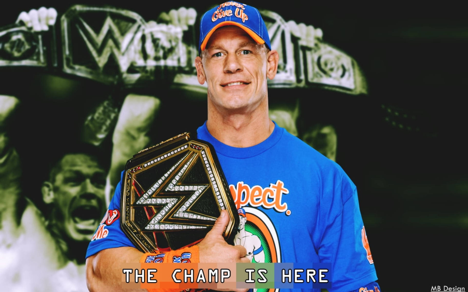 John Cena With Wwe Belt