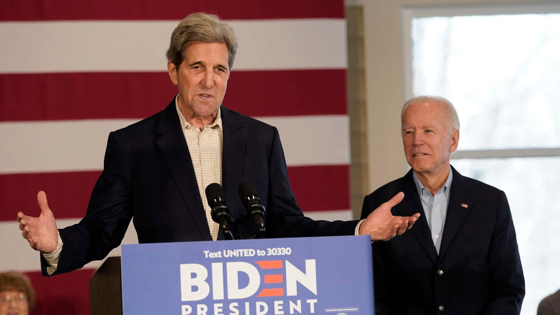 John Kerry Joining Joe Biden Campaign Wallpaper