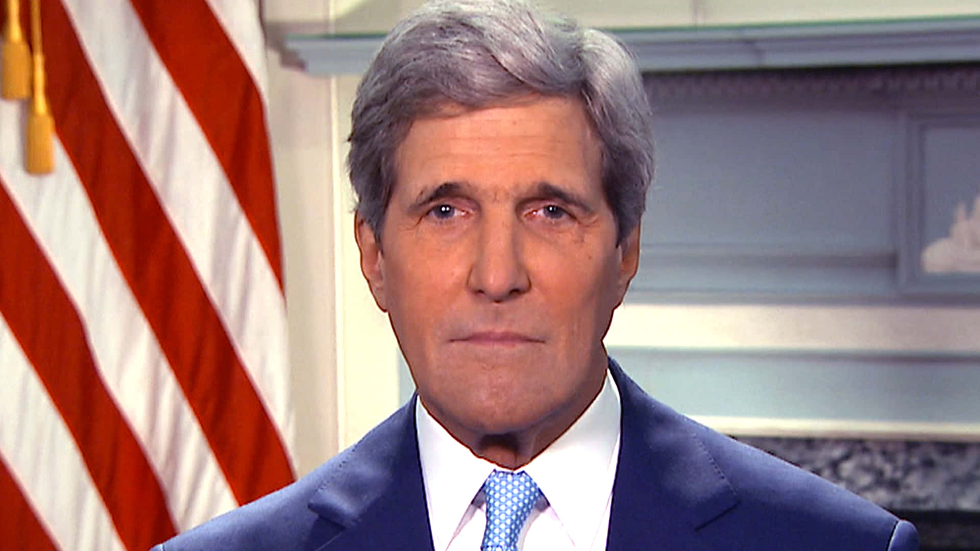 John Kerry With American Flag Wallpaper