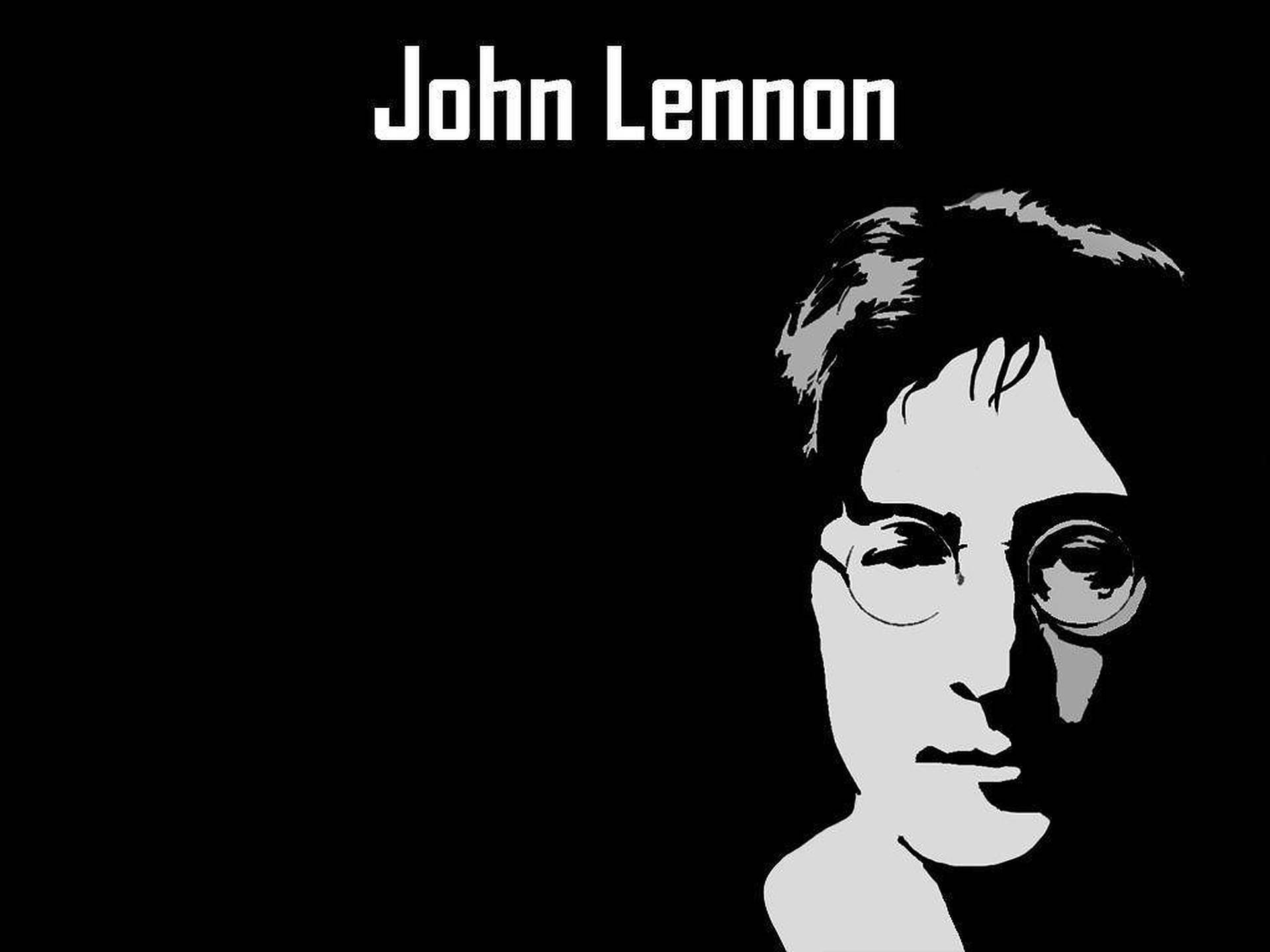 John Lennon Black And White Art Wallpaper