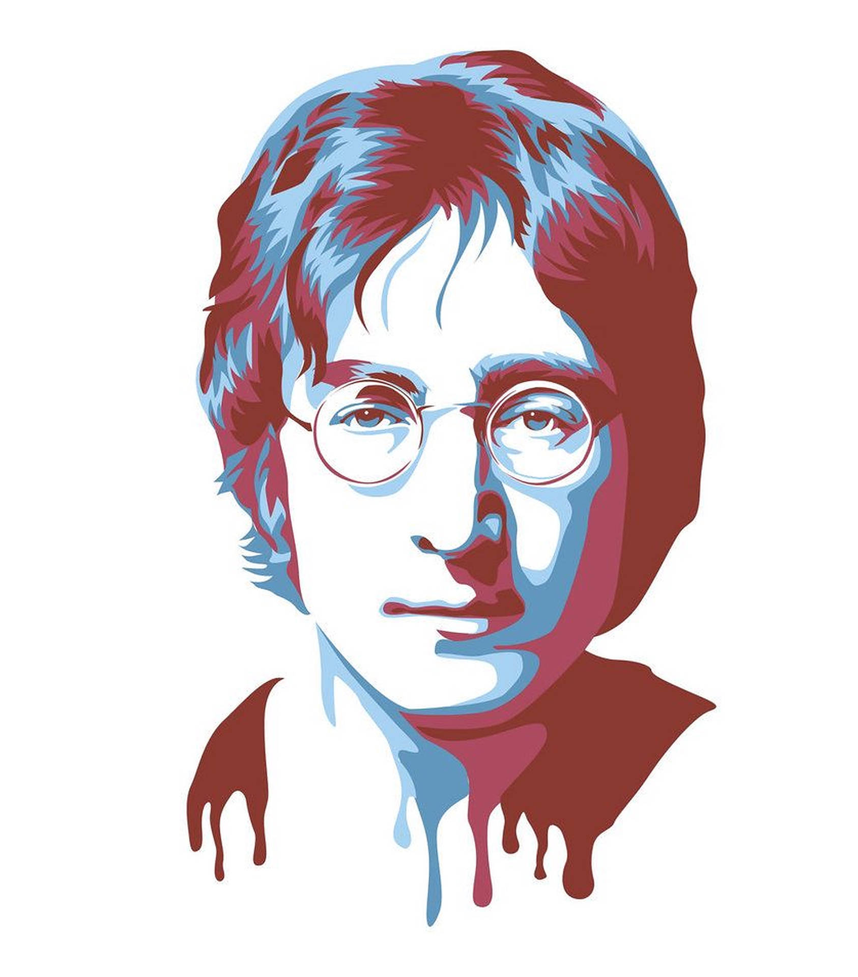 John Lennon Drip Effect Wallpaper