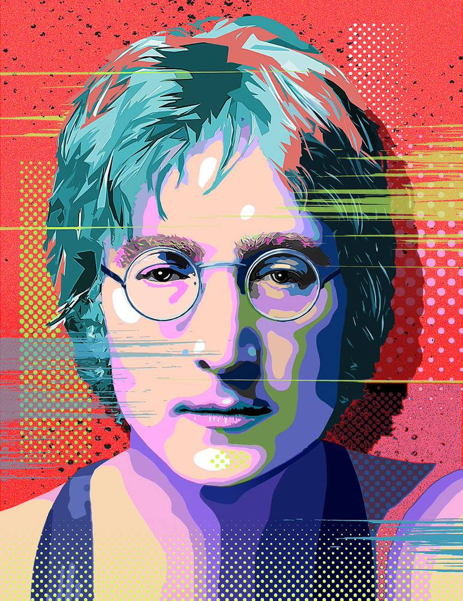 John Lennon Graphic Art Wallpaper
