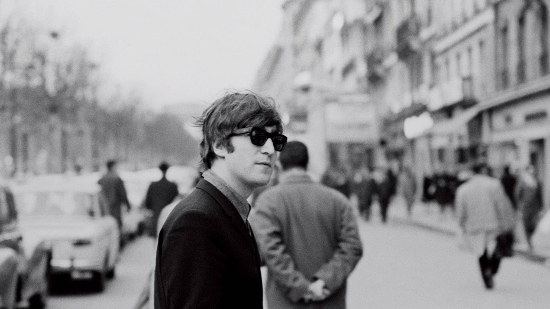 John Lennon Monochromatic Photograph Wallpaper