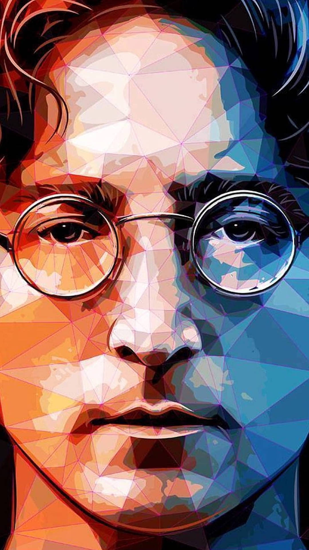 John Lennon Polygonal Art Wallpaper