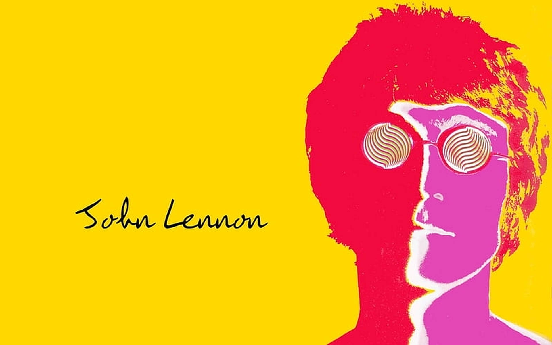 John Lennon Retro Poster Wallpaper