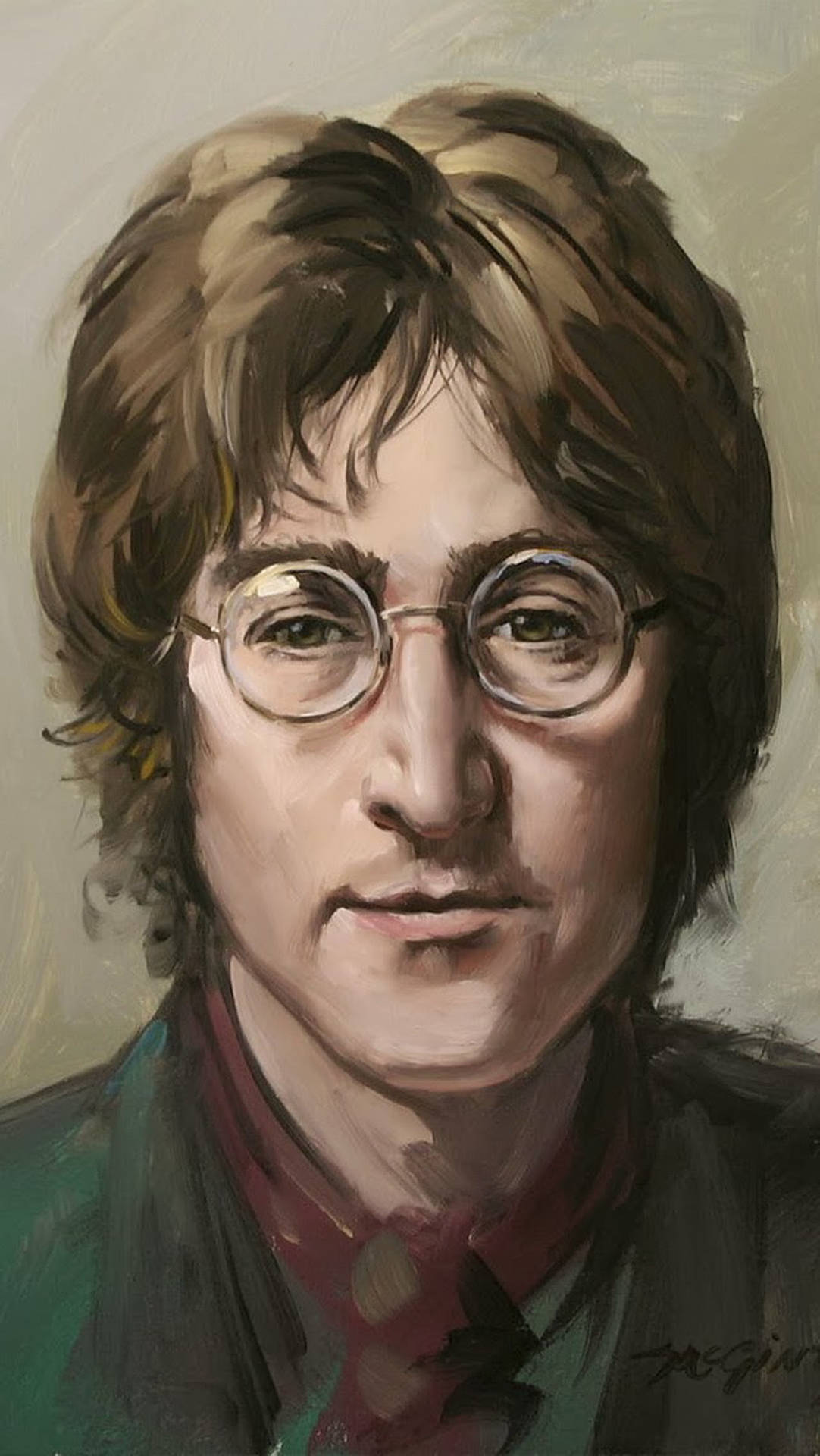 John Lennon Watercolor Painting Wallpaper