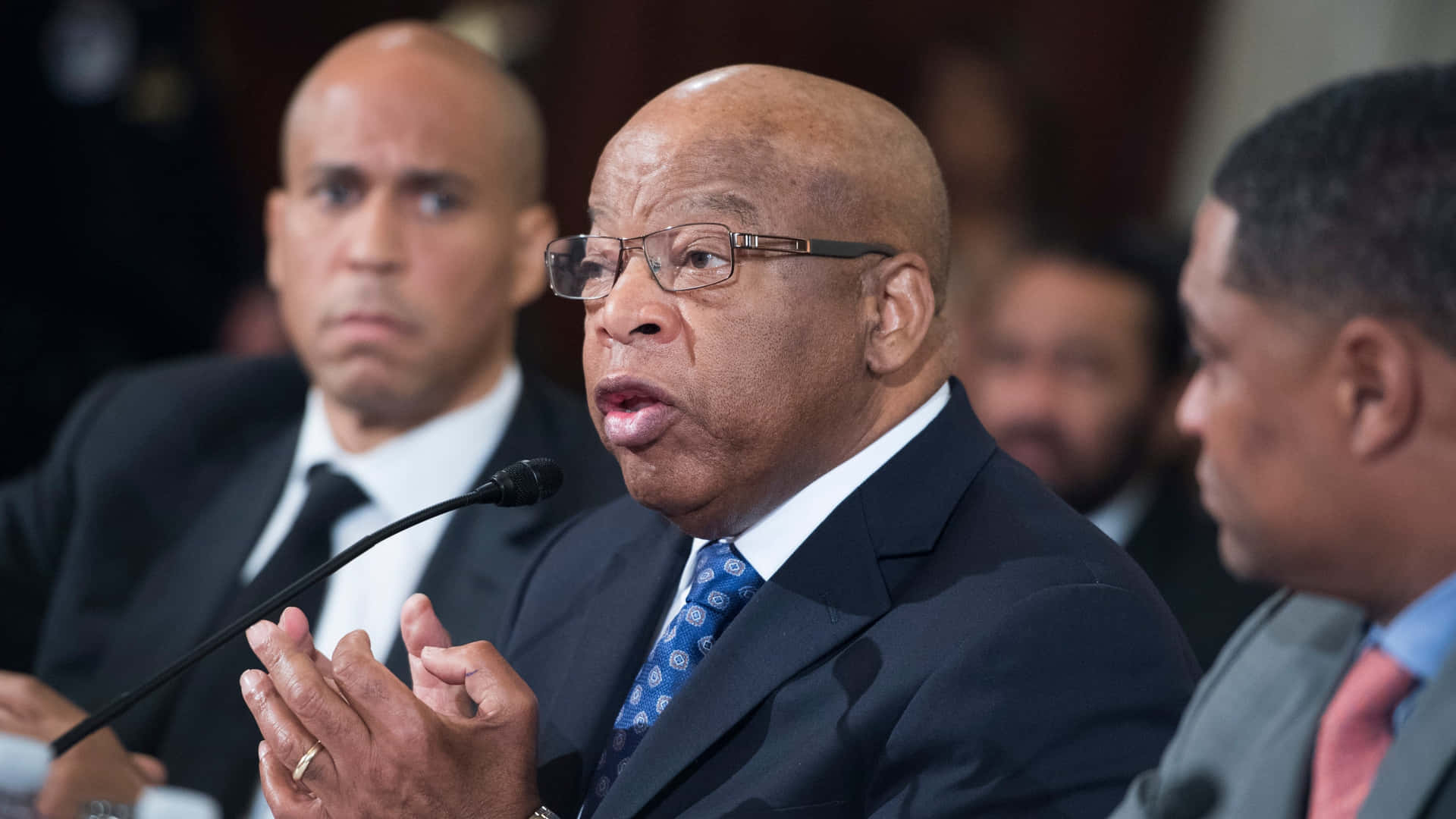 Civil Rights Icon John Lewis in Glasses Wallpaper