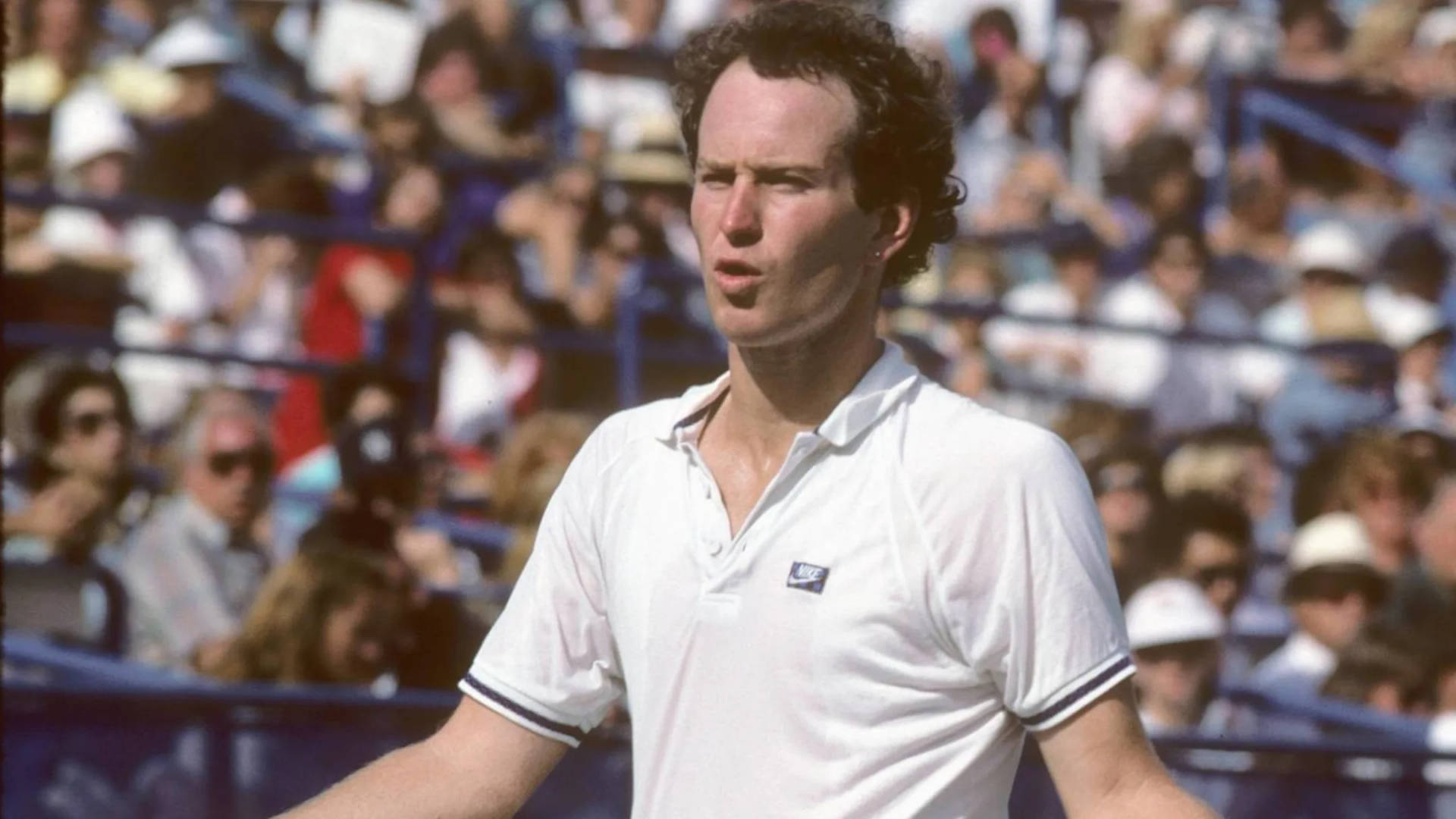 John McEnroe In A Tennis Match Wallpaper