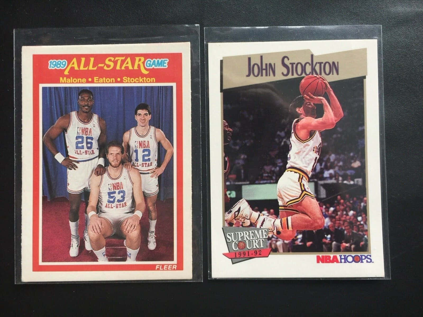 Download John Stockton NBA Hoops Trading Cards Wallpaper | Wallpapers.com