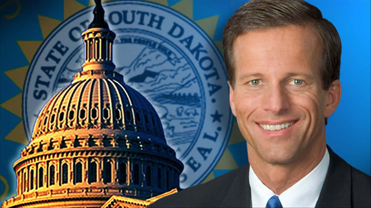 John Thune With State Seal Wallpaper