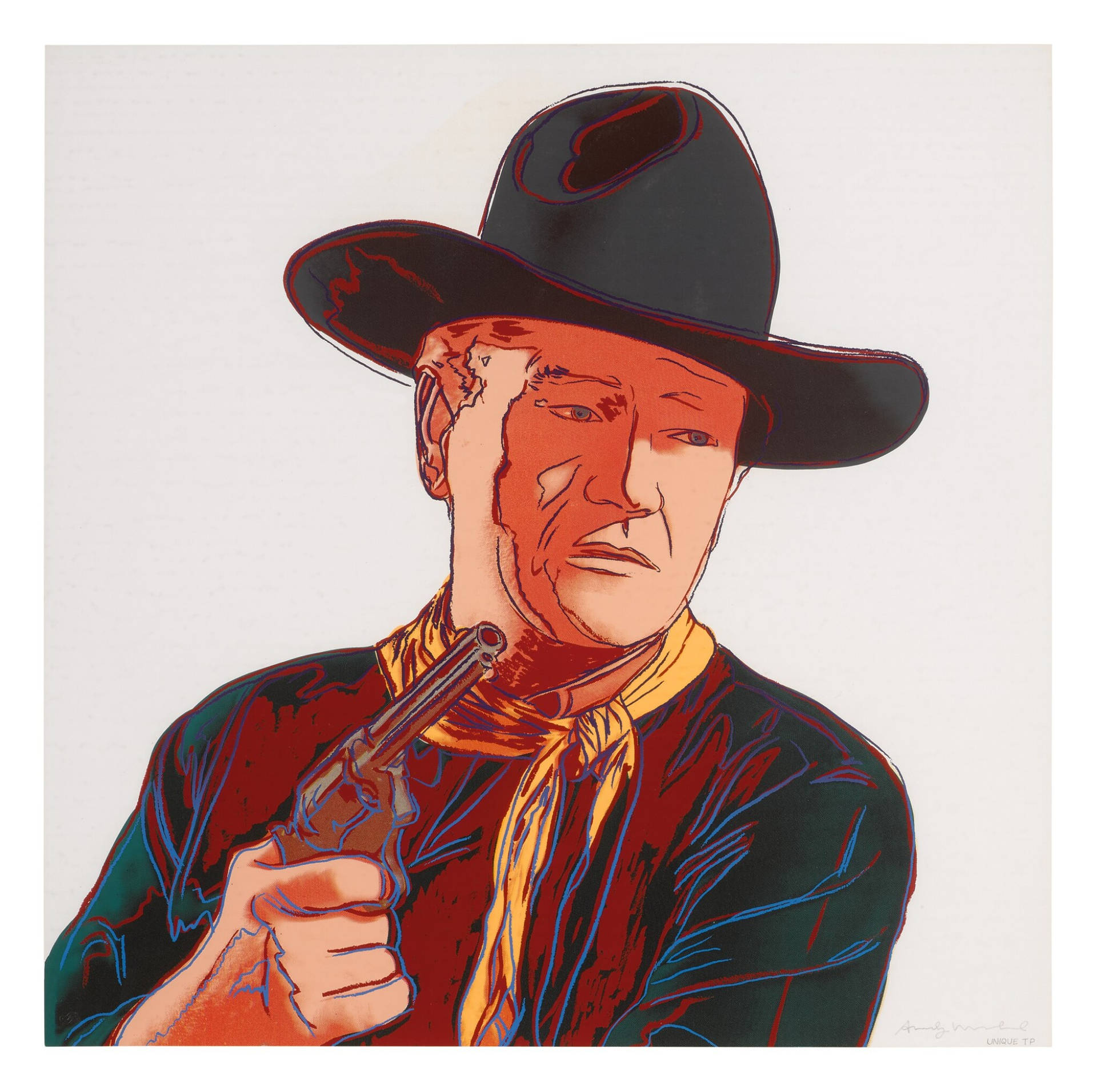 John Wayne Digital Illustration Tapet: En digital illustration skabt til ære for John Wayne. Wallpaper