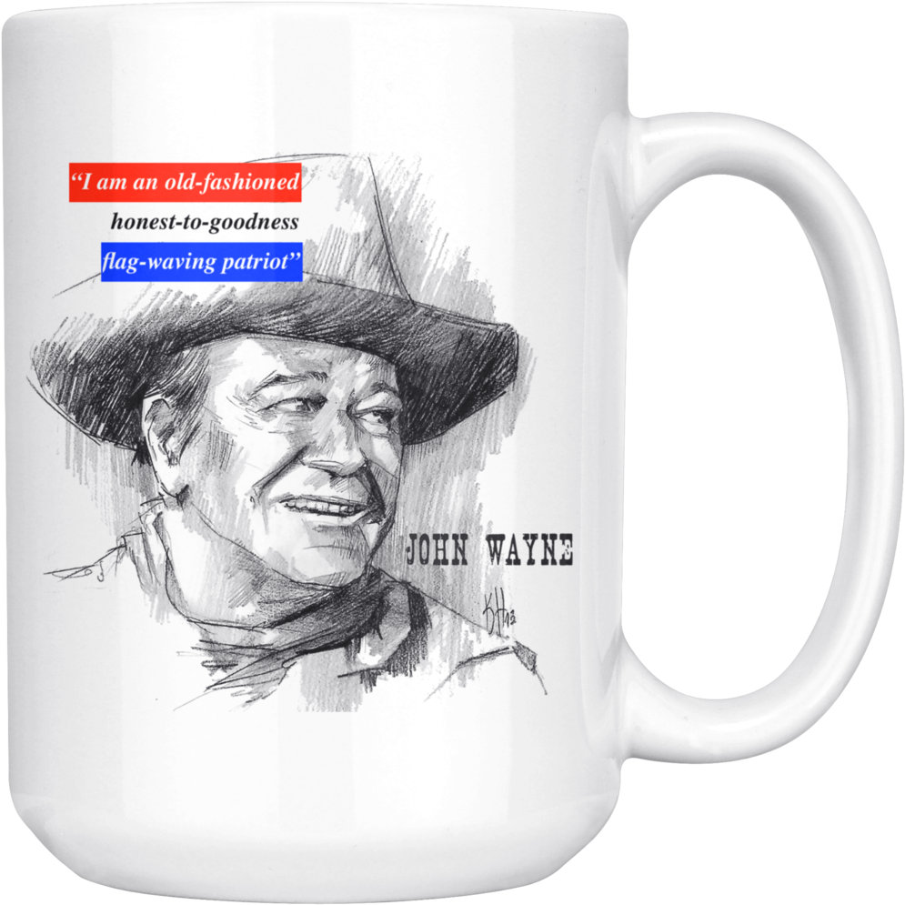 John Wayne Patriotic Quote Mug PNG