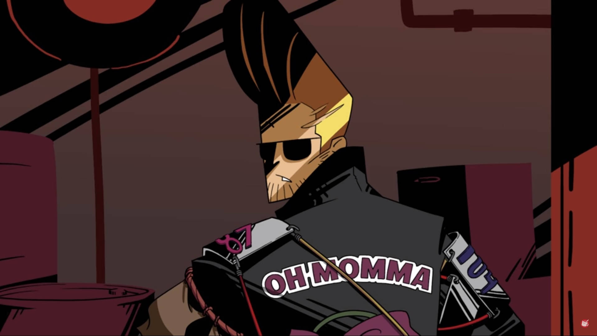Johnny Bravo Cyberpunk Background