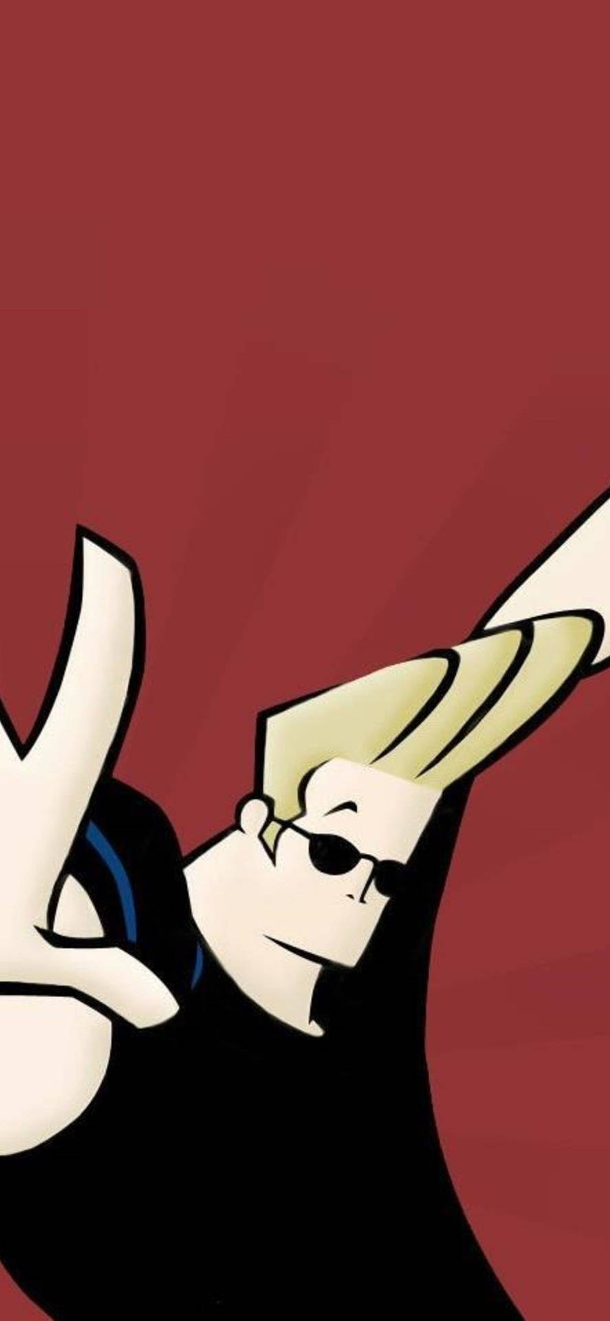 Johnny Bravo Striking A Pose In His Classic Style Wallpaper