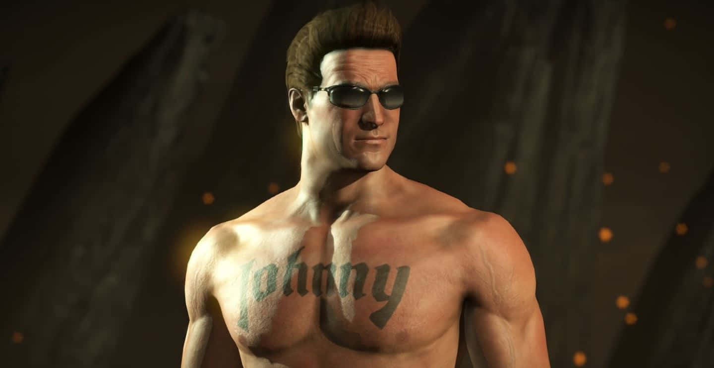 Johnny Cage, the iconic martial arts movie star in action Wallpaper