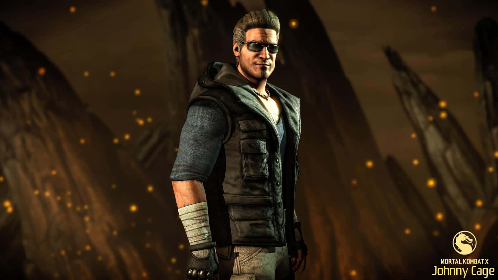 Johnny Cage showcasing his martial arts prowess Wallpaper