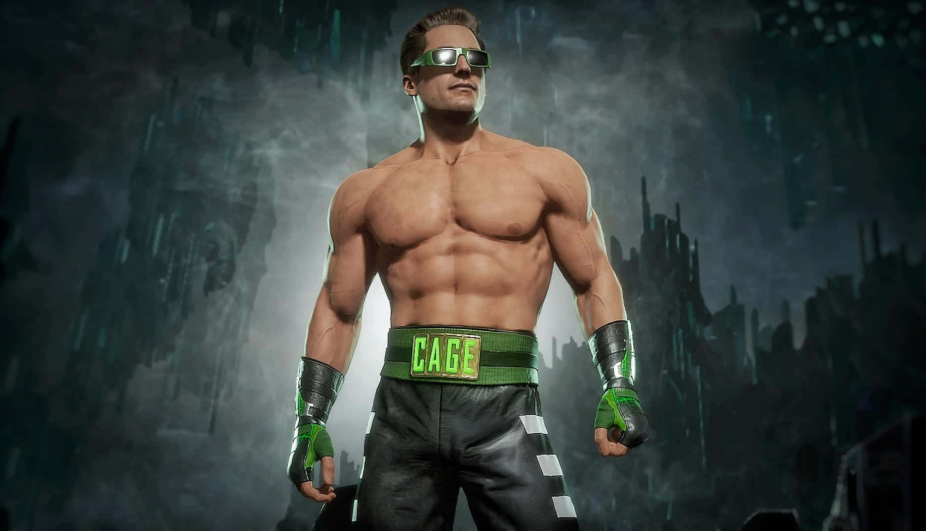 Johnny Cage Performing His Signature Move Wallpaper