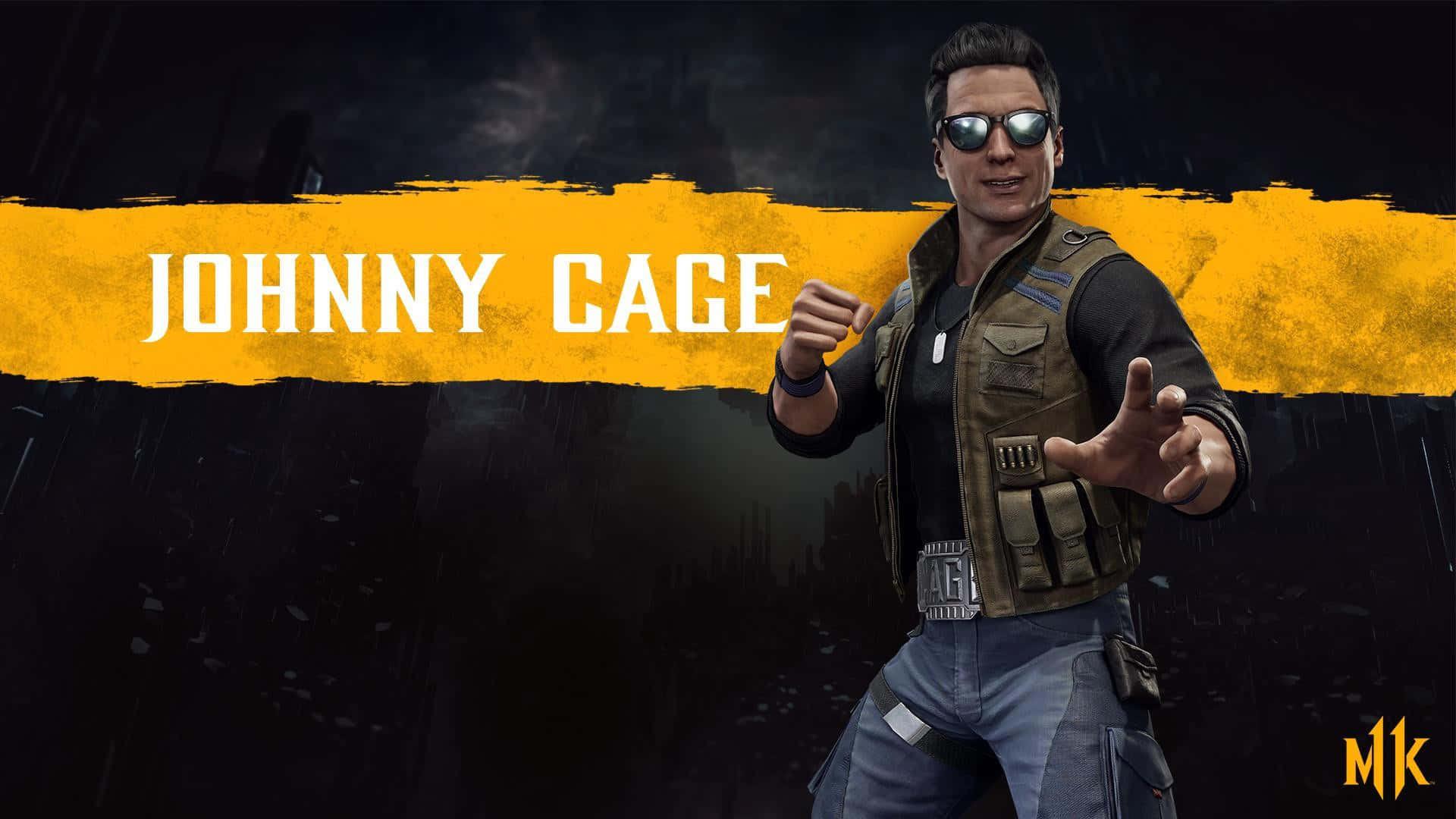 Johnny Cage in Action: Unleashing Martial Art Techniques Wallpaper