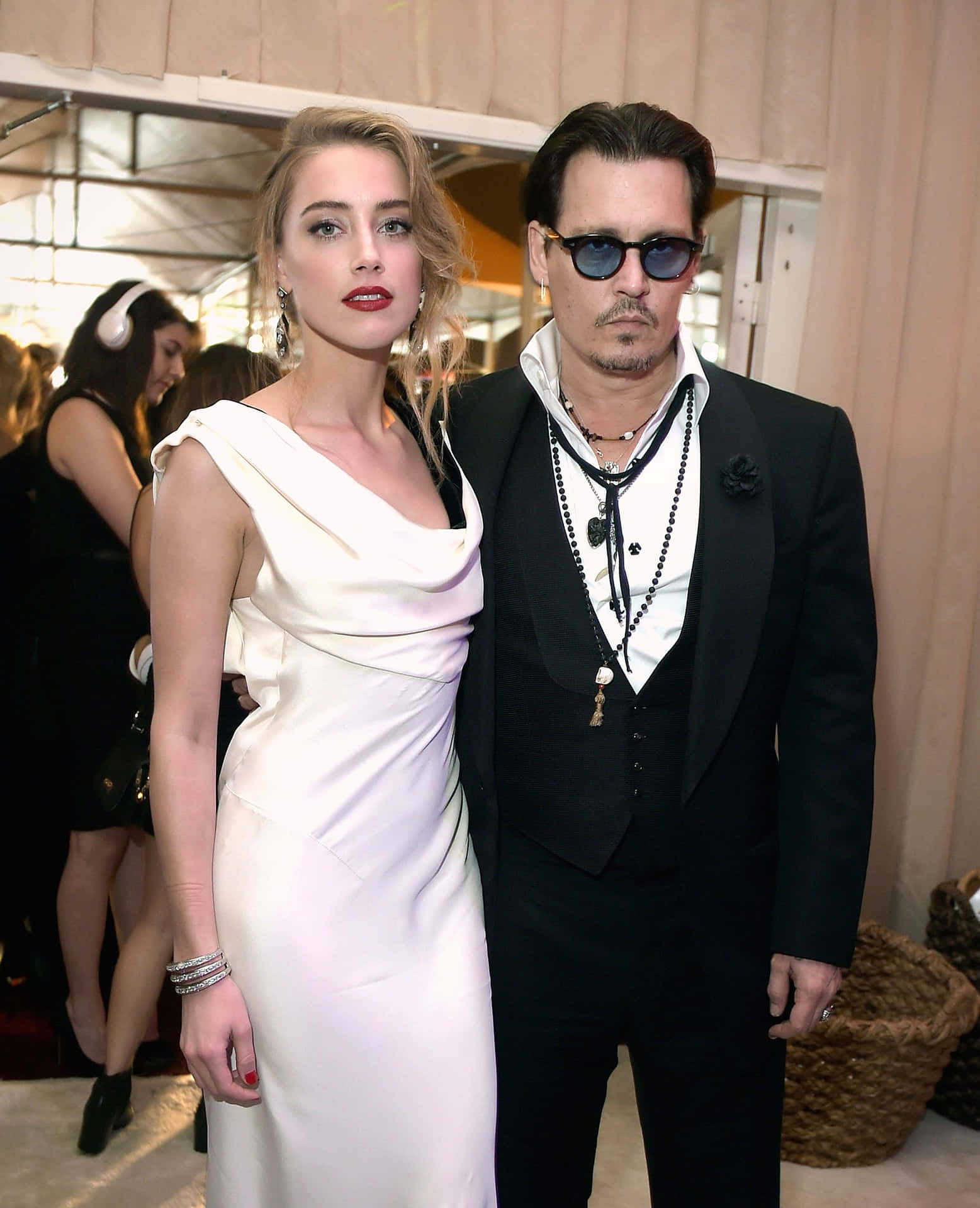 Johnny Depp og Amber Heard på den røde løber