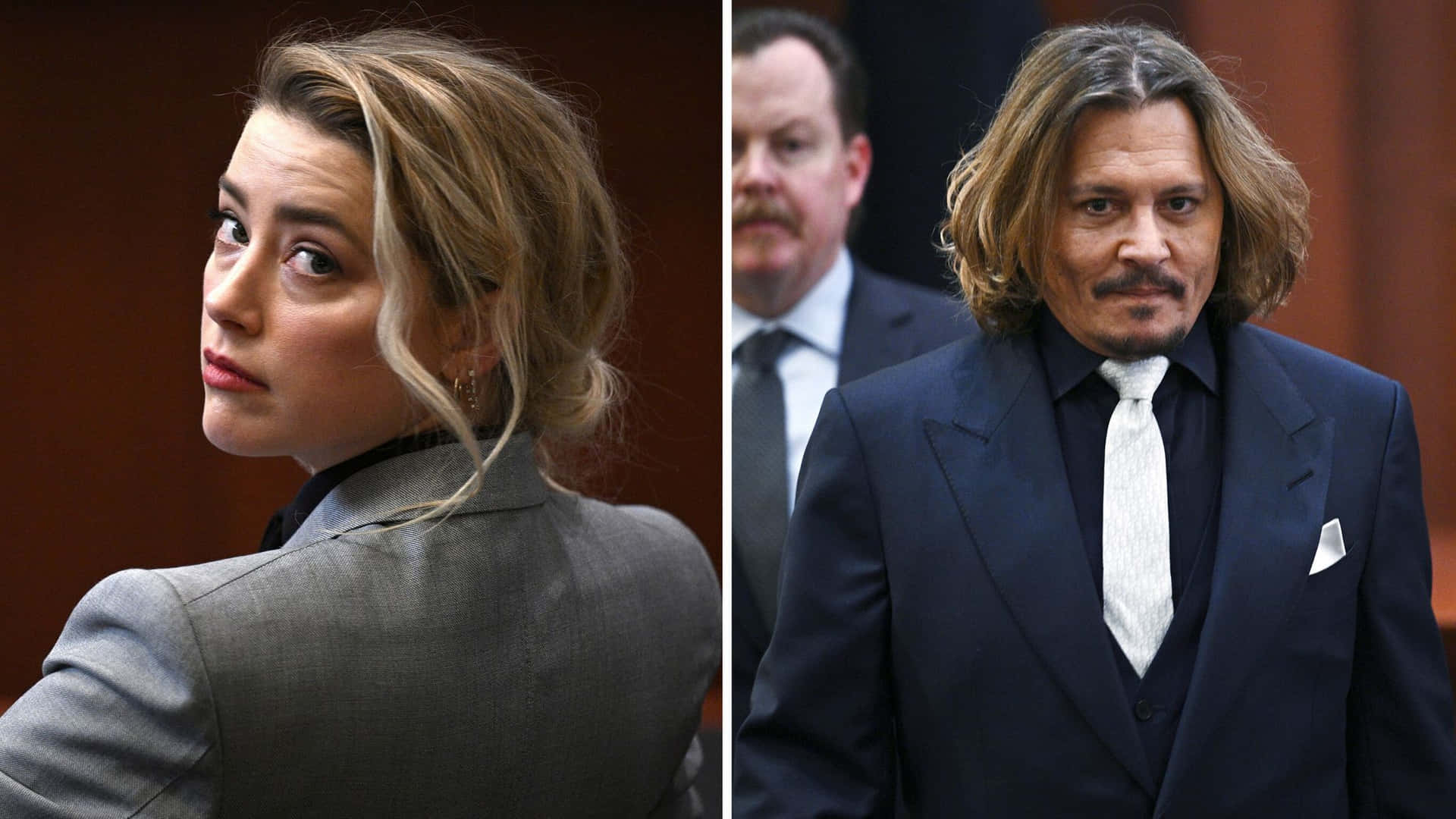 Johnny Depp And A Woman In A Suit