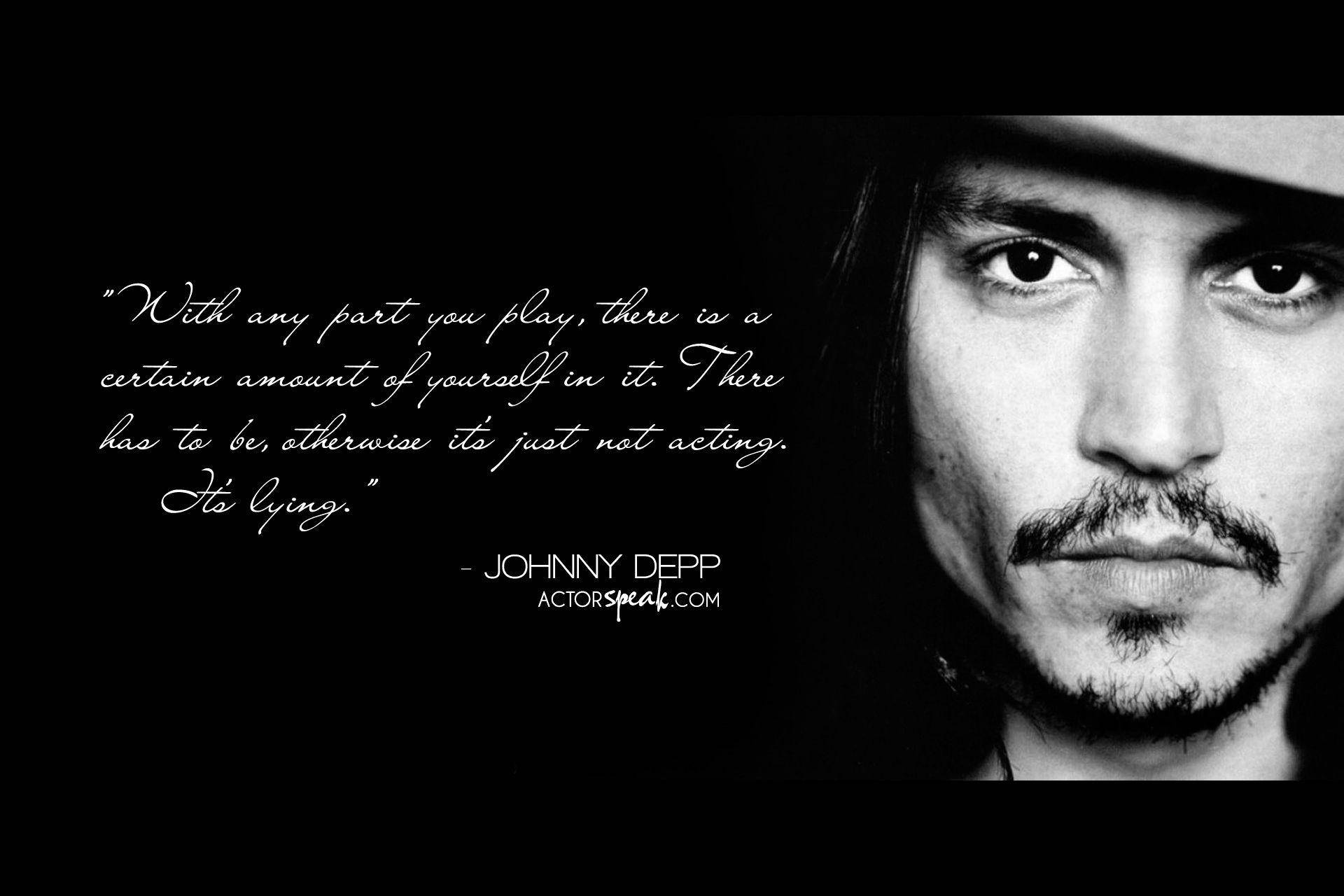 Johnny Depp HD Citat Om At Lyve Wallpaper Wallpaper