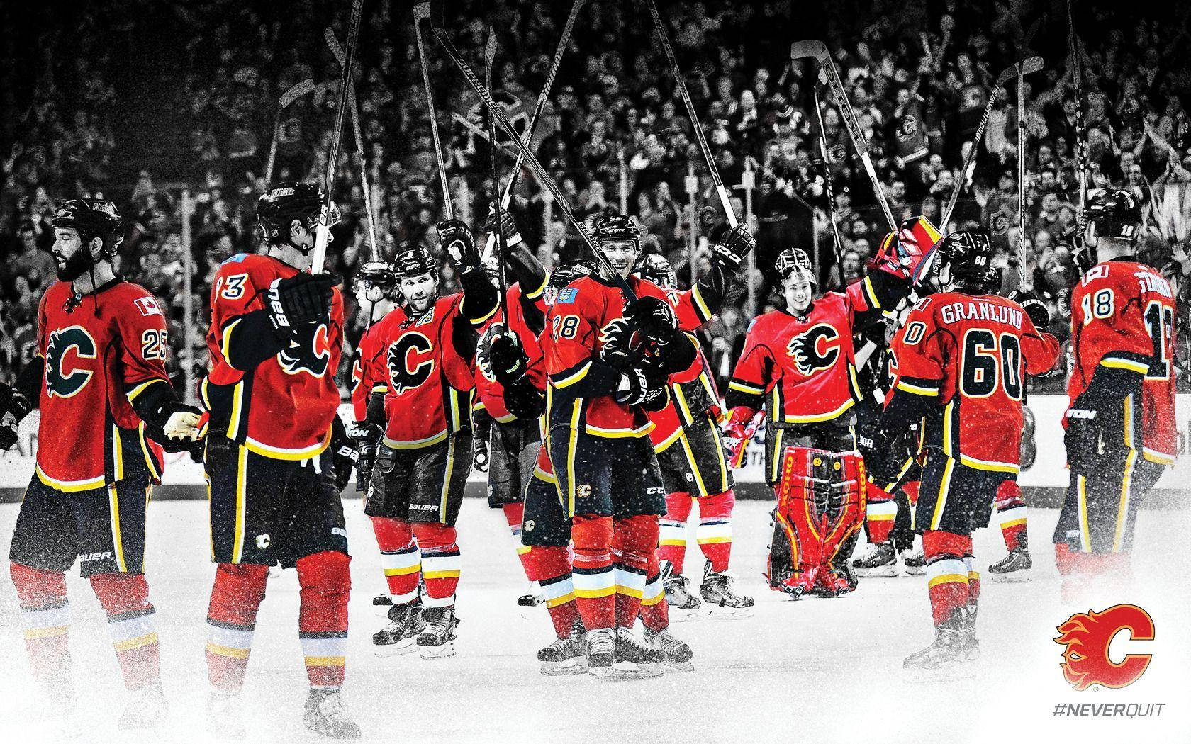 Johnnygaudreau Calgary Flames Eishockeyteam Wallpaper