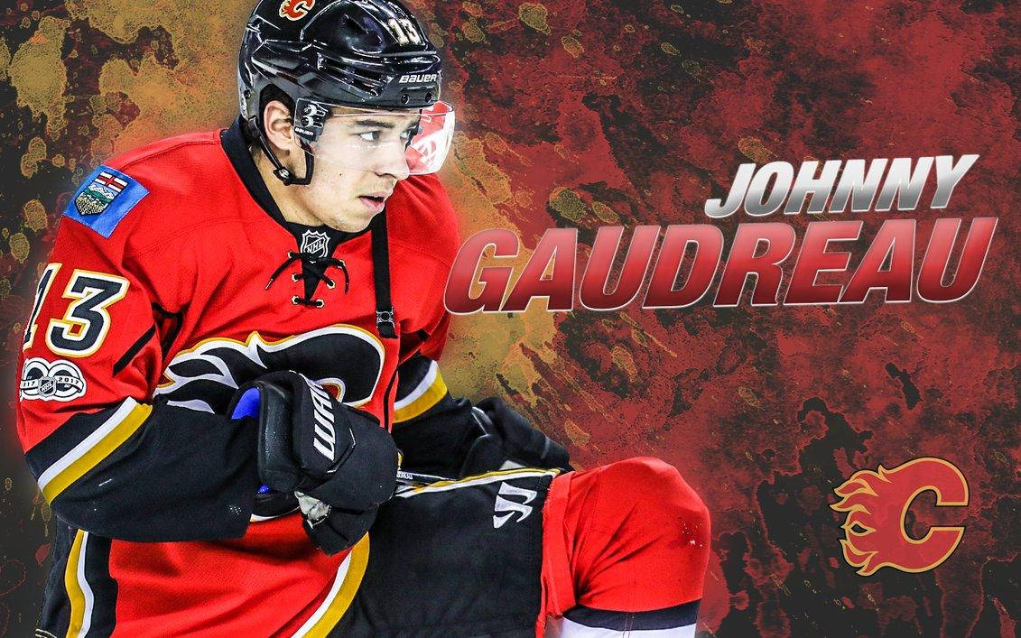 Johnny Gaudreau Ice Hockey Calgary Flames Art Wallpaper