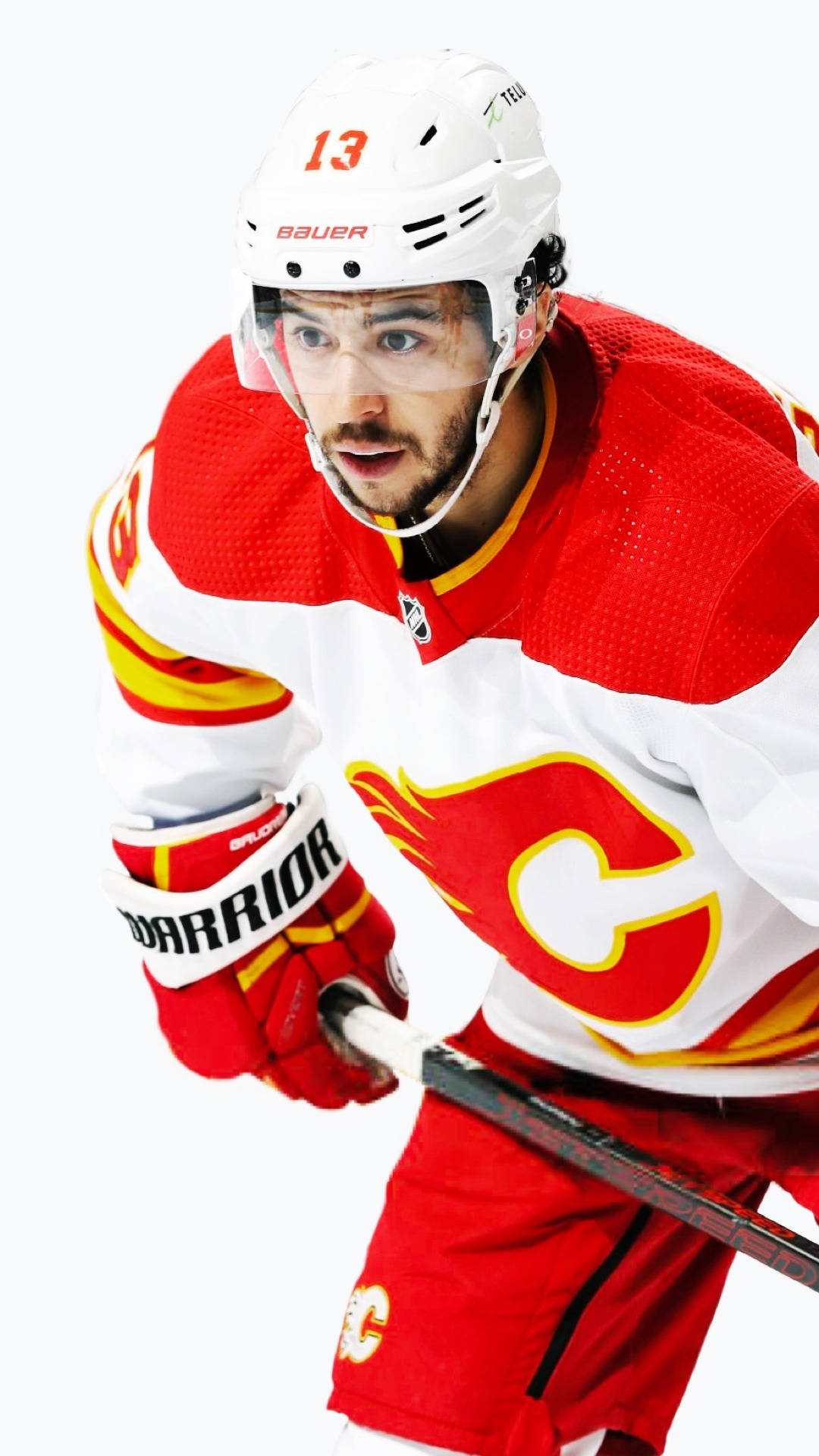 Johnnygaudreau Ishockeystjärna I Calgary Flames. Wallpaper