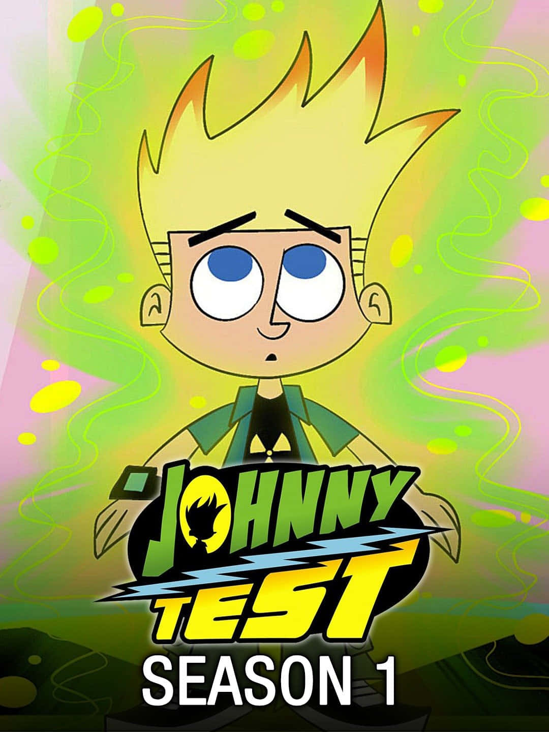 Johnny Test In Actie Met Dukey Achtergrond