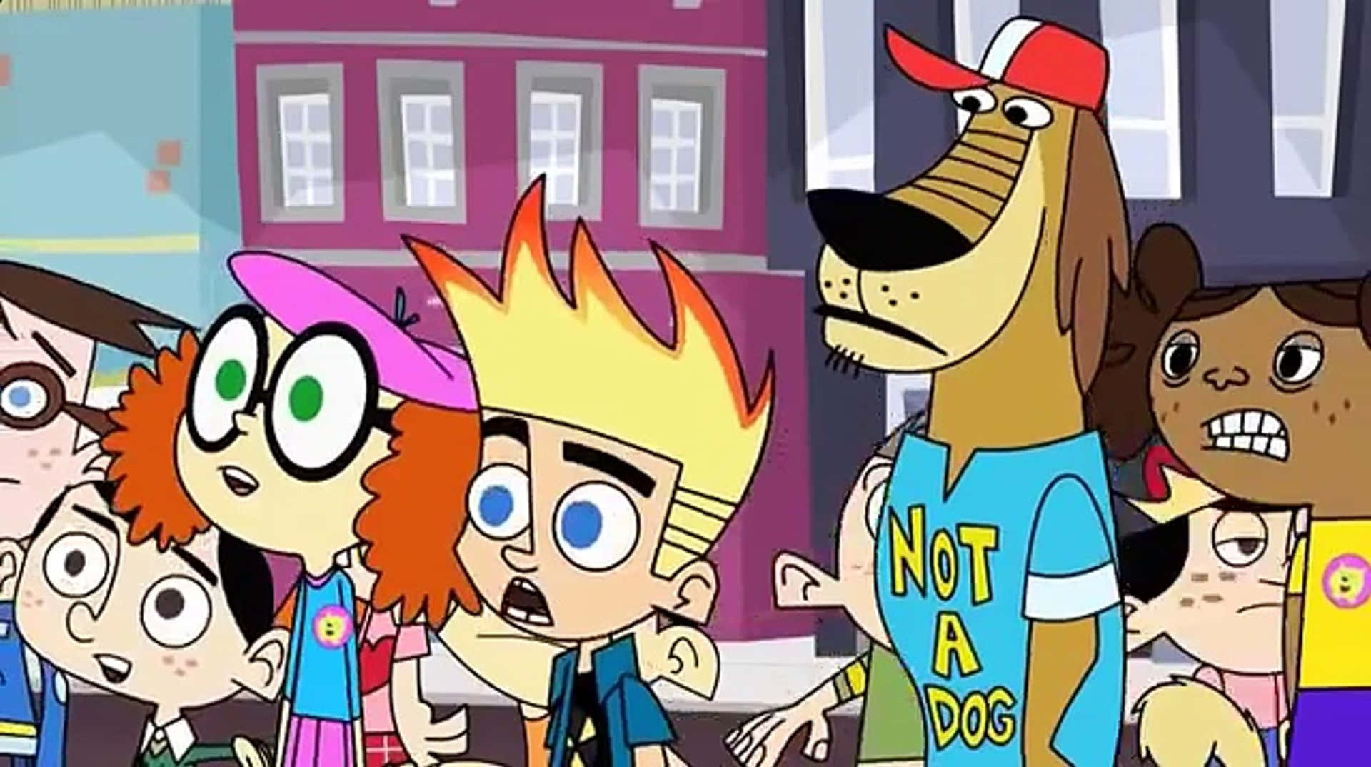 Johnny Test and Dukey in a thrilling adventure Wallpaper