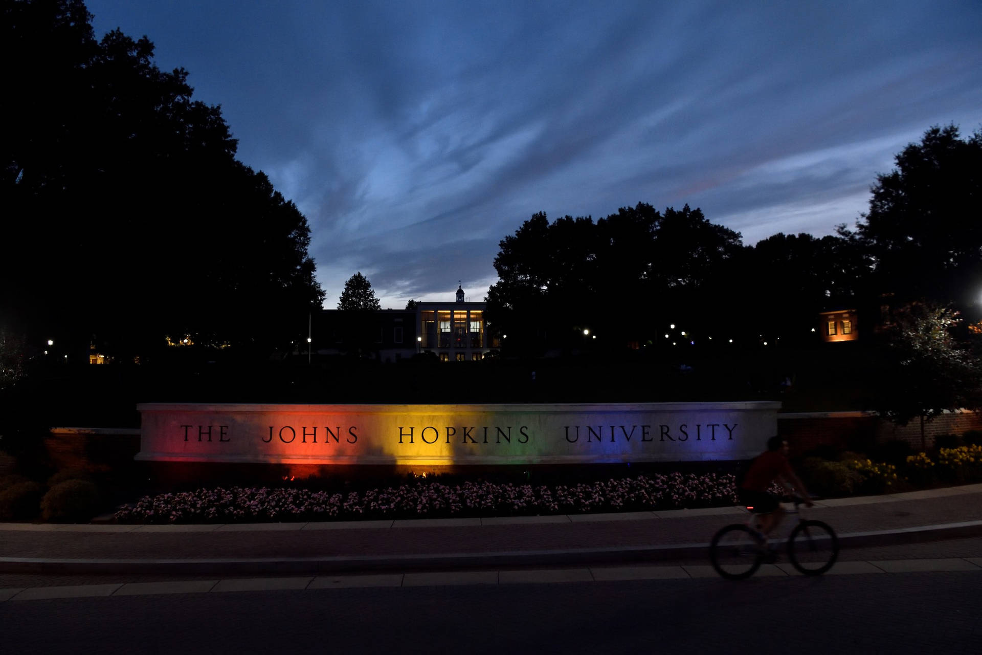 Johns Hopkins University Colored Lights Wallpaper