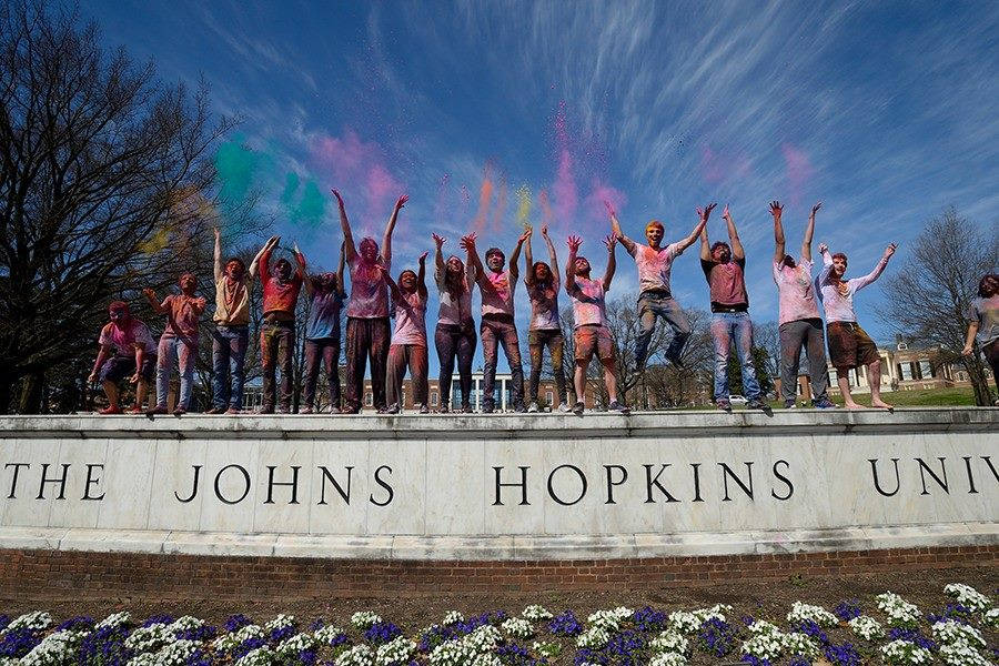 Johns Hopkins University Painted Students Wallpaper