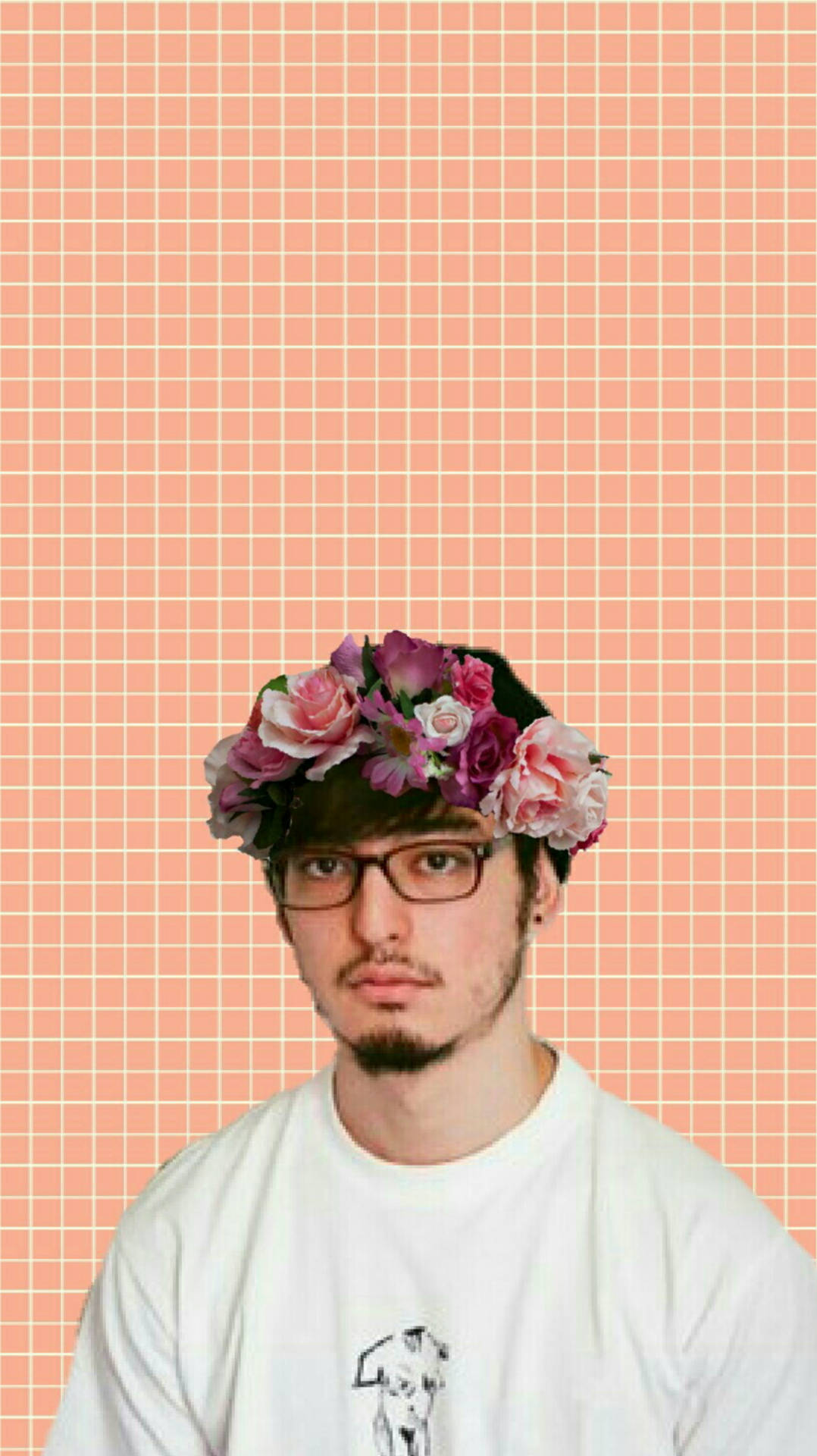 Joji Wearing Flower Crown Background