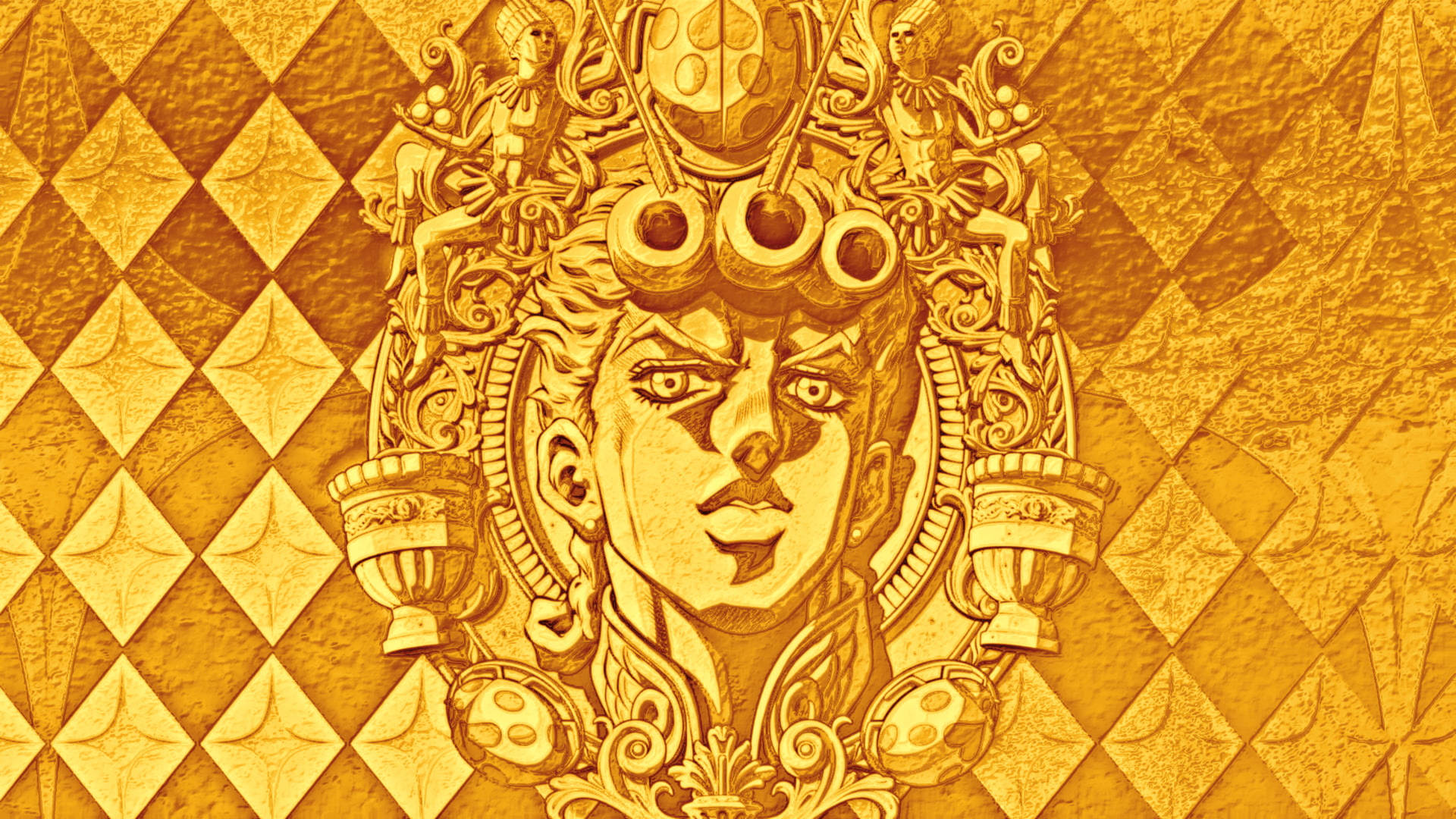 Jojo Bizarre Adventure Giorno Gold Emblem Background
